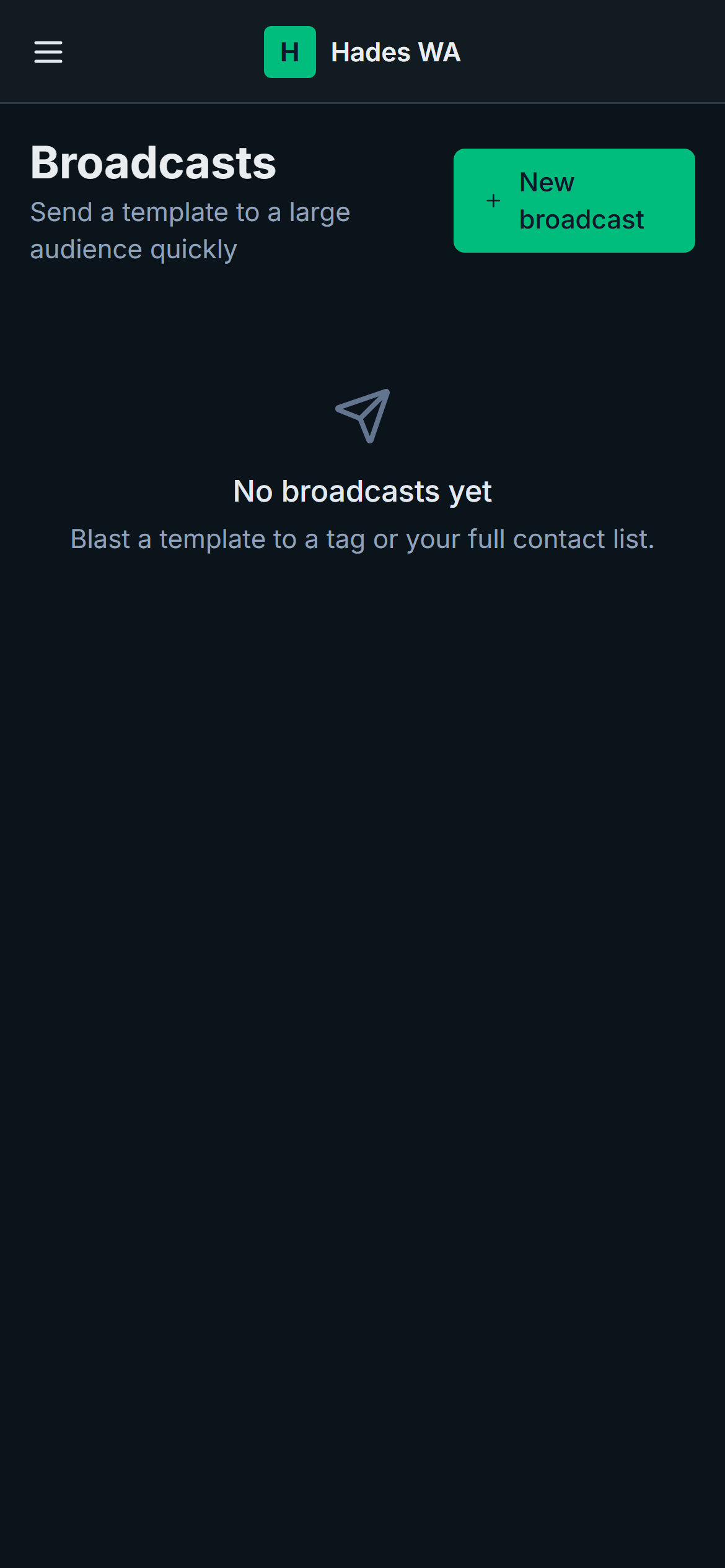 Hades WA — broadcasts and campaigns page